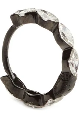 Maria Tash 18kt black gold Invisible Marquise single earring