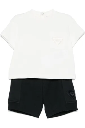 Emporio Armani Shorts-Set mit Logo-Stickerei
