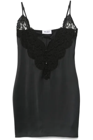 The Attico Minikleid mit Spitzeneinsatz