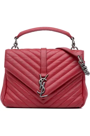 Saint Laurent 2015 mittelgroße Chevron Monogram College Satchel-Tasche