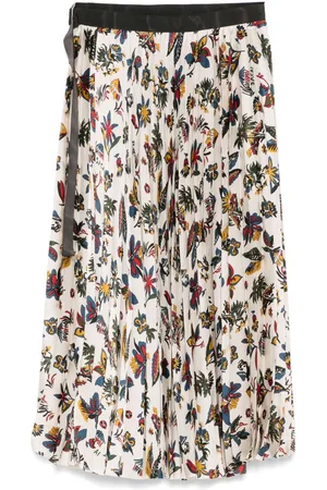SACAI Midirock mit Blumen-Print