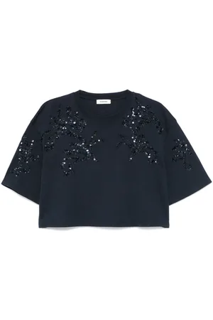 Sandro T-Shirt mit Strassverzierung