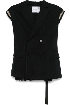 SACAI Weste mit Nadelstreifen