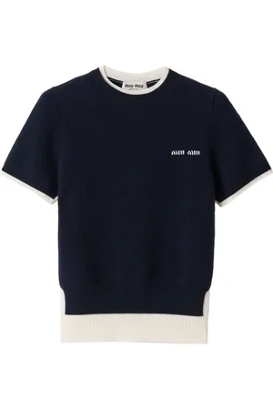 Miu Miu T-Shirt mit rundem Ausschnitt