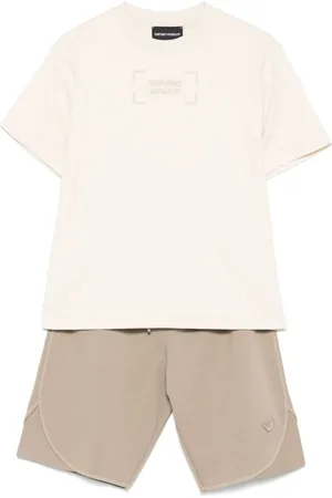Emporio Armani Short-Set mit Logo-Stickerei