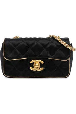CHANEL 2004-2005 extra mini Umhängetasche mit gesteppter Satinklappe