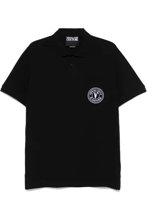 VERSACE Poloshirt mit V-Emblem