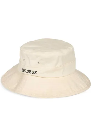 Les Deux Fischerhut mit Logo-Stickerei