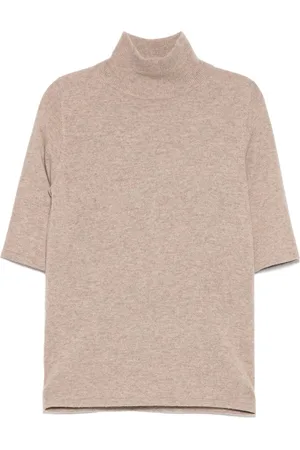N.PEAL T-Shirt mit Stehkragen
