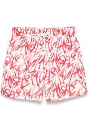 Palm Angels Badeshorts mit Graffiti-Print