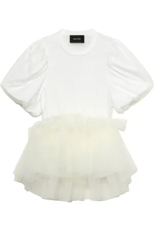 Simone Rocha T-Shirt mit Tüllsaum