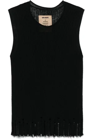 UMA WANG Geripptes Strickoberteil