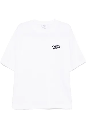 Maison Kitsuné T-Shirt mit Handschrift-Stickerei