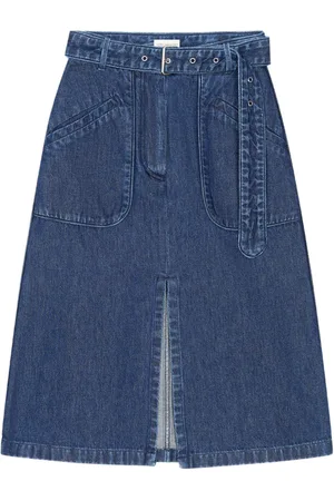 DRIES VAN NOTEN Jeansrock mit Gürtel