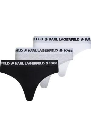 Karl Lagerfeld Drei Tangas mit Logo-Bund