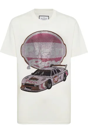 Philipp Plein Strass Cars Racing T-Shirt