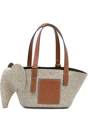 Loewe 2021 kleine Felt Elephant Basket Tote Bag