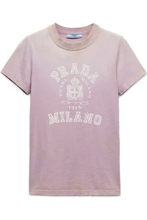 Prada T-Shirt mit Logo-Print