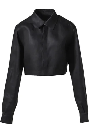 Rick Owens Cropped-Jacke mit Rundhalsausschnitt