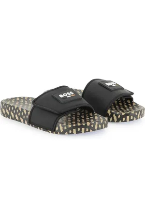 HUGO BOSS Pantoletten mit Logo-Print