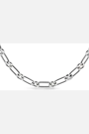 Pragnell Mini 18kt Havana Weißgoldhalskette mit Diamanten