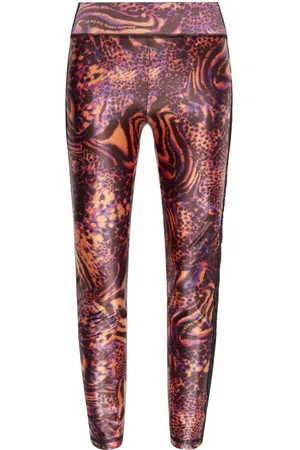 VERSACE Leggings mit Animal-Print