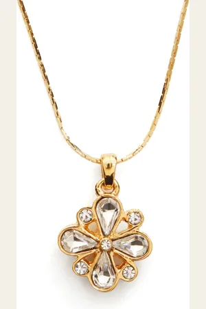 Saint Laurent 2000s Flower Halskette mit Strass