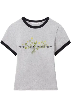 Stella McCartney T-Shirt mit Logo-Stickerei