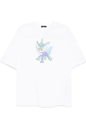 We11 Done Jeff T-Shirt mit Monster-Zeichnung
