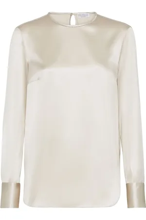 Brunello Cucinelli Langarmshirt aus Satin