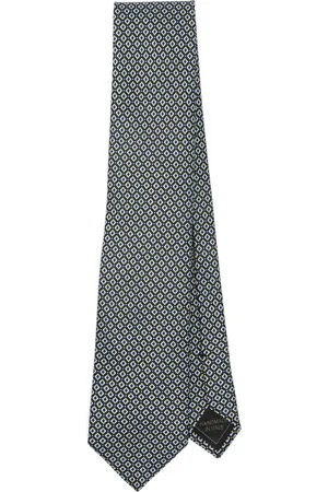 BRIONI Geometrisch gemusterte Krawatte