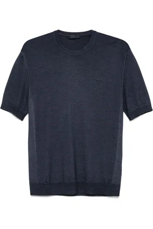 Prada T-Shirt mit Logo-Stickerei