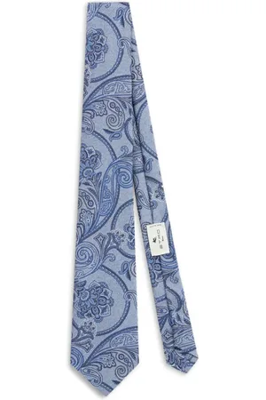 Etro Paisley-Krawatte mit Mikro-Streifen