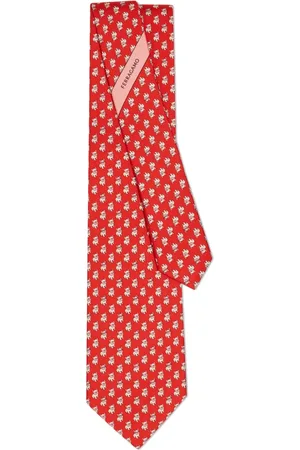 Salvatore Ferragamo Seidenkrawatte mit Bulldog-Print