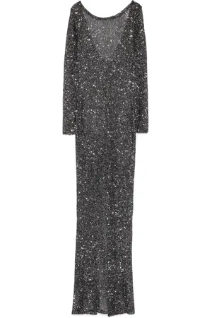 Alessandra Rich Maxikleid mit Pailletten