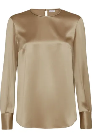 Brunello Cucinelli Langarmshirt aus Satin