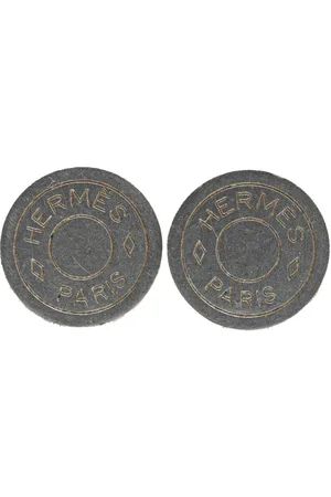 Hermès 20th Century palladierte Bijouterie Fantaisie Clou De Selle Ohrclips