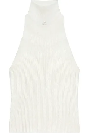 Courrèges Oberteil mit Stehkragen