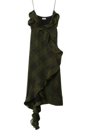 Burberry Kariertes Kleid aus Seide