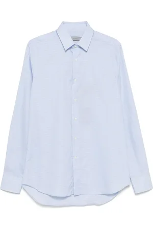 CANALI Hemd mit Gittermuster