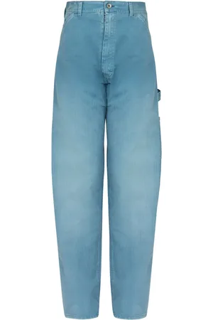 Maison Margiela Weite Baggy-Jeans mit Logo-Stickerei