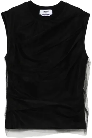 Msgm Oberteil mit Mesh-Detail