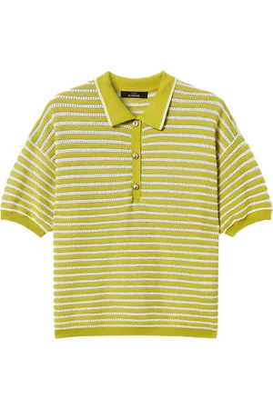 Twin-Set Gestreiftes Lurex-Poloshirt