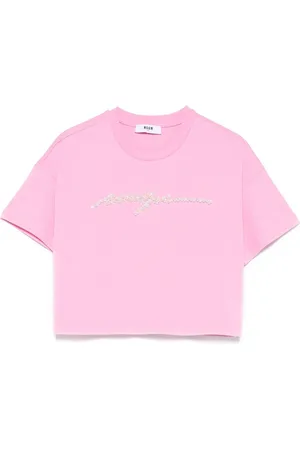 Msgm T-Shirt mit Logo-Verzierung