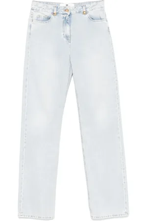 Elisabetta Franchi Weite Jeans mit Logo-Detail