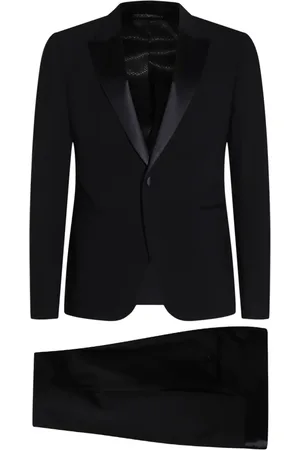 Emporio Armani Anzug mit Satinbesatz