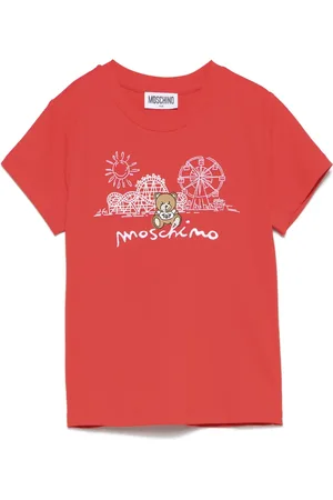 Moschino T-Shirt mit Teddy-Stickerei