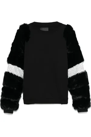 LOULOU Sweatshirt mit Faux-Fur-Ärmeln