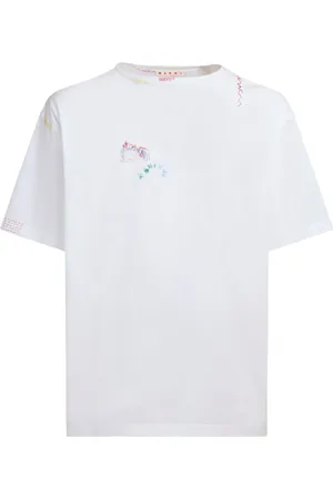 Marni T-Shirt mit Logo-Stickerei