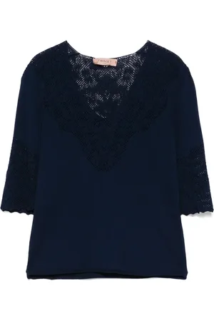 Twin-Set T-Shirt mit Pointelle-Detail
